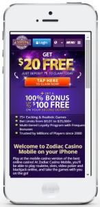 Mobile Zodiac casino